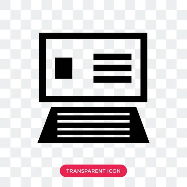 Computer vector icon isolated on transparent background, Compute