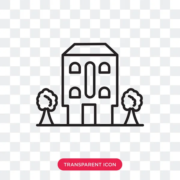 Building vector icon isolated on transparent background, Buildin — Stock Vector