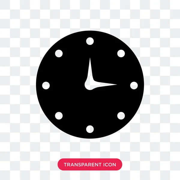Reloj de pared icono vectorial aislado sobre fondo transparente, pared — Vector de stock