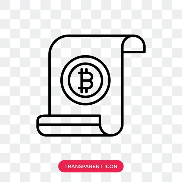 Bitcoin vector icon elszigetelt átlátszó háttér, Bitcoin logo tervezés — Stock Vector