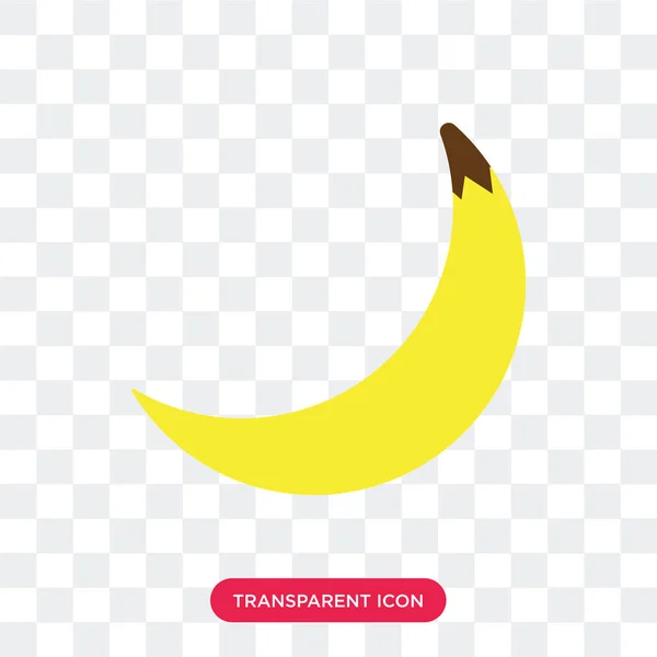 透明な背景、バナナに分離されたバナナ ベクトル アイコン — ストックベクタ