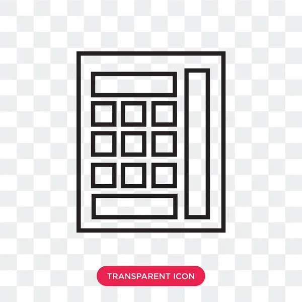 Electronic machine vector icon isolated on transparent backgroun — Stock Vector