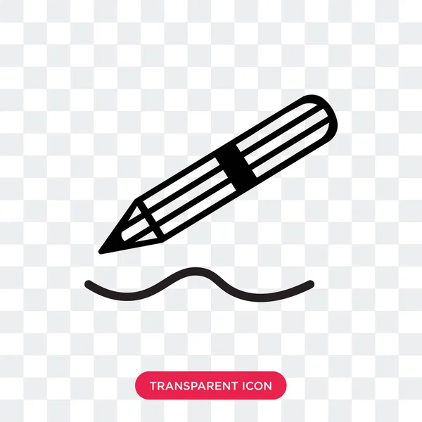 Pencil vector icon isolated on transparent background, Pencil lo