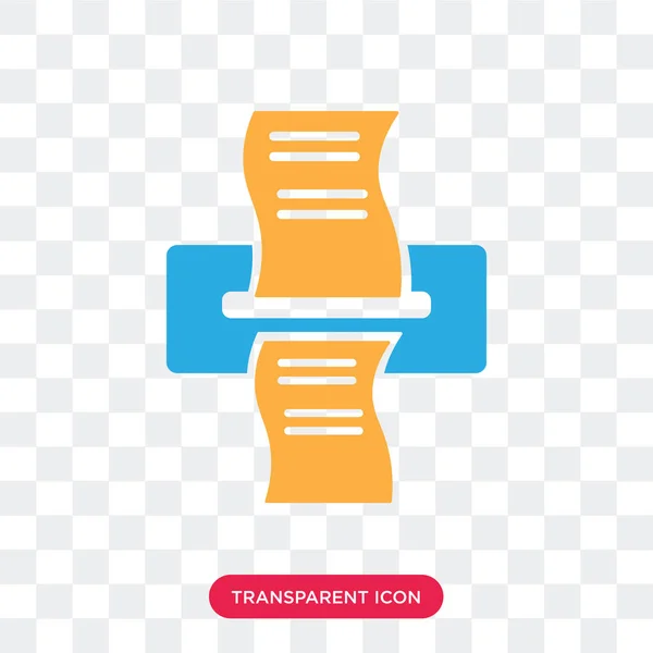 Imprimante icône vectorielle isolée sur fond transparent, Imprimante — Image vectorielle