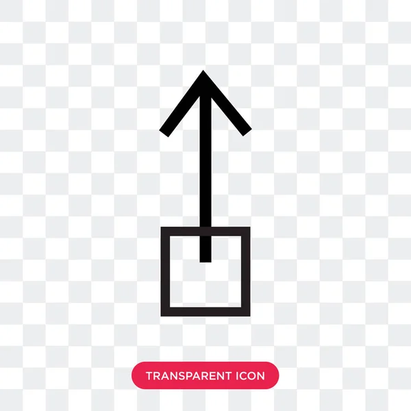 Faites glisser l'icône vectorielle isolée sur un fond transparent, faites glisser vers le haut — Image vectorielle
