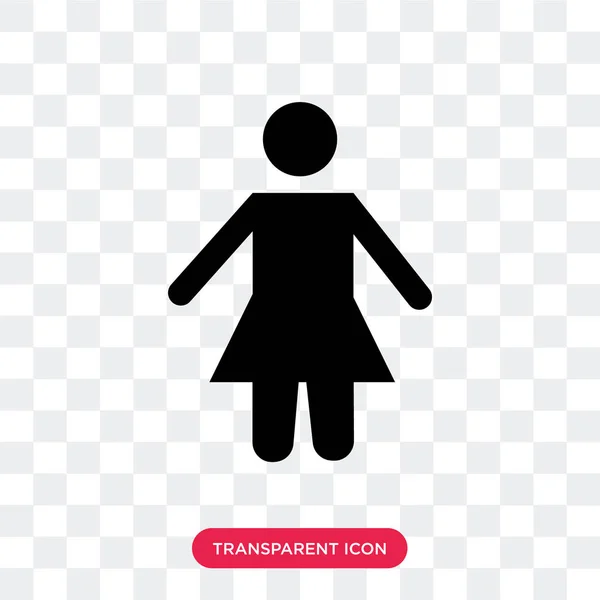 Ícone vetorial mulher isolado no fundo transparente, logotipo da mulher —  Vetores de Stock