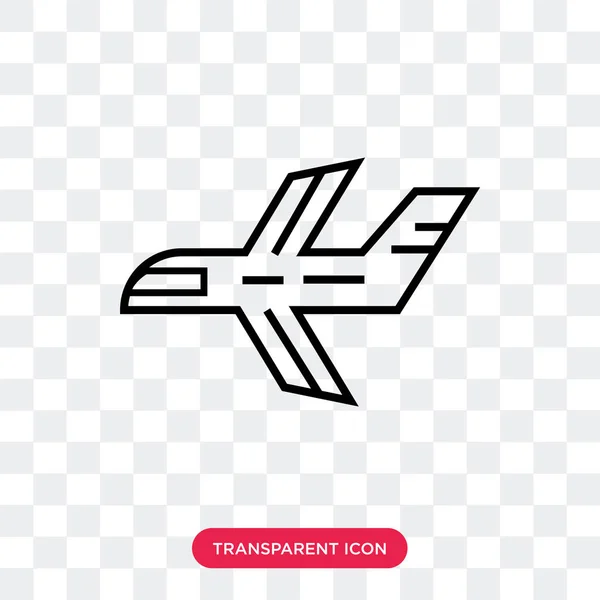 Векторна іконка літака ізольована на прозорому фоні, літак — стоковий вектор