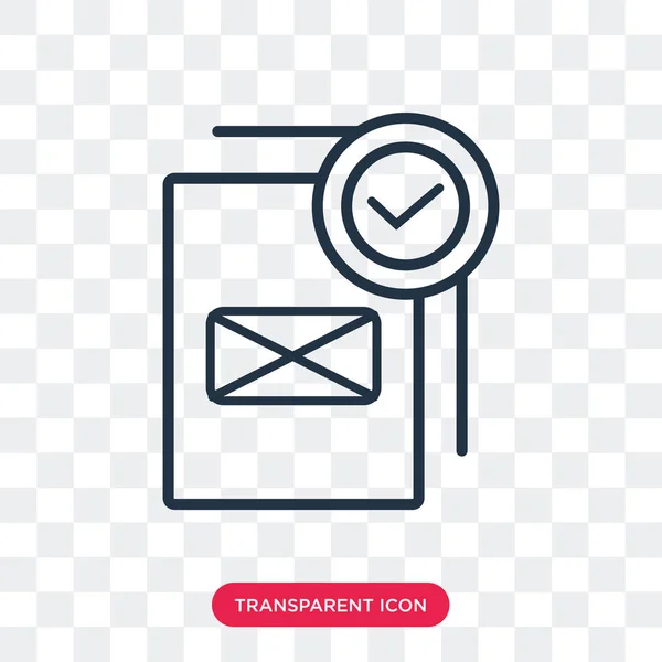 Icône vectorielle e-mail isolée sur fond transparent, Conception de logo e-mail — Image vectorielle