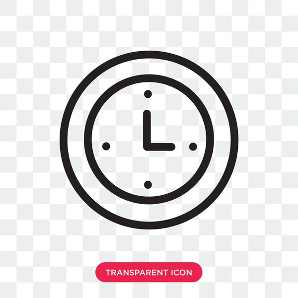 Reloj icono vectorial aislado sobre fondo transparente, logotipo del reloj — Archivo Imágenes Vectoriales