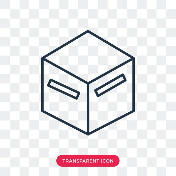 Ícone do vetor da caixa isolado no fundo transparente, projeto do logotipo da caixa — Vetor de Stock