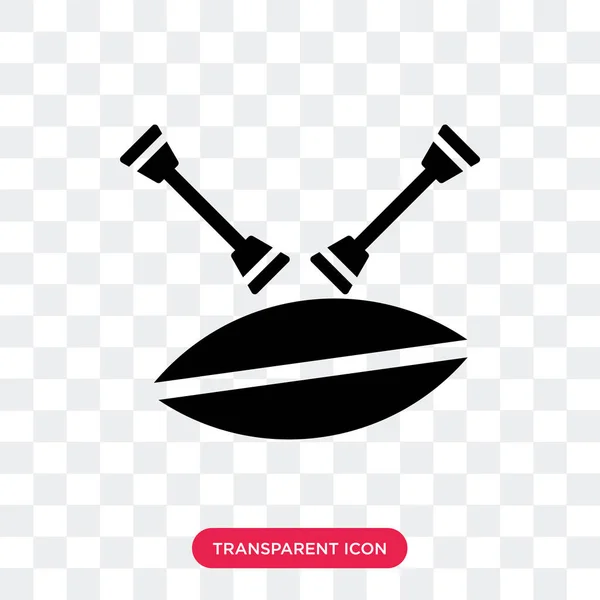 独木舟矢量图标隔离在透明的背景, 独木舟标志 — 图库矢量图片