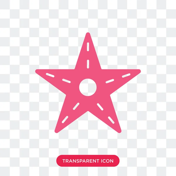 Rozgwiazda wektor ikona na białym tle na przezroczystym tle, Starfis — Wektor stockowy