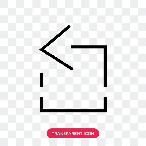 Icône vectorielle gauche isolée sur fond transparent, logo gauche d — Image vectorielle