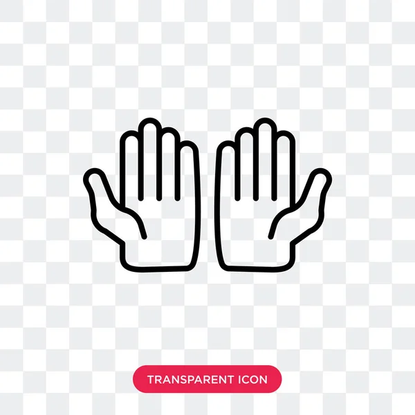 Icône vectorielle Mains Priantes musulmanes isolée sur fond transparent, logo Mains Priantes musulmanes — Image vectorielle