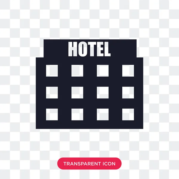 Hotel vector pictogram geïsoleerd op transparante achtergrond, Hotel logo — Stockvector