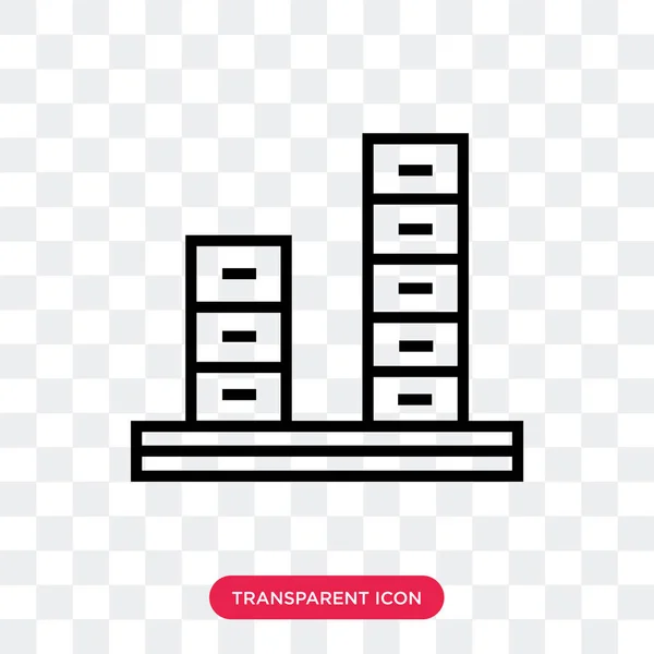 Icône vectorielle graphique isolée sur fond transparent, Graphique — Image vectorielle