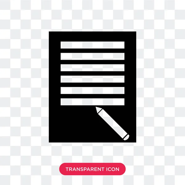 Todo list vector icon isolated on transparent background, todo l — Stock Vector