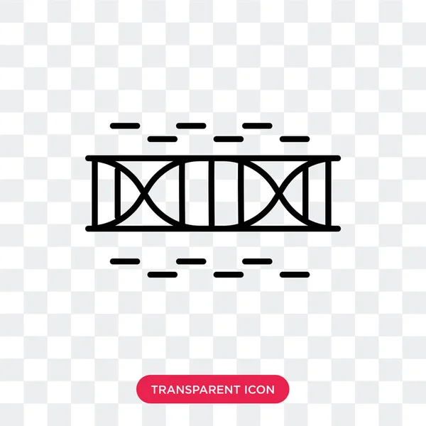 Icono de vector de ADN aislado sobre fondo transparente, diseño de logotipo de ADN — Vector de stock