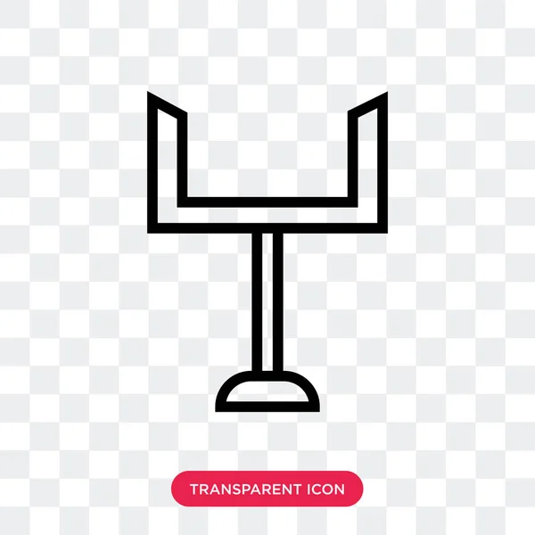American Football Goal icono vectorial aislado en respaldo transparente — Vector de stock