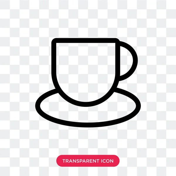 Чай чашка вектор значок ізольовані на прозорим фоном, чашка чаю — стоковий вектор