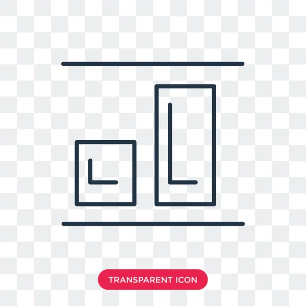 Icono de vector de alineación vertical aislado sobre fondo transparente, diseño de logotipo de alineación vertical — Archivo Imágenes Vectoriales
