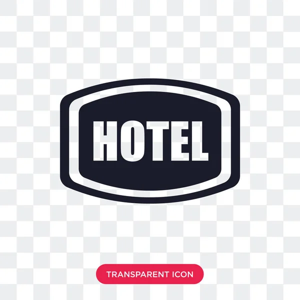 Ícone do vetor do hotel isolado no fundo transparente, logotipo do hotel — Vetor de Stock