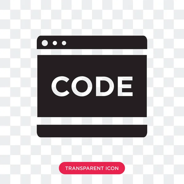 Icono de vector de código aislado sobre fondo transparente, logotipo de código d — Archivo Imágenes Vectoriales