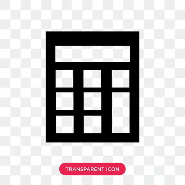 Pequeño icono de vector calculadora aislado sobre fondo transparente , — Archivo Imágenes Vectoriales