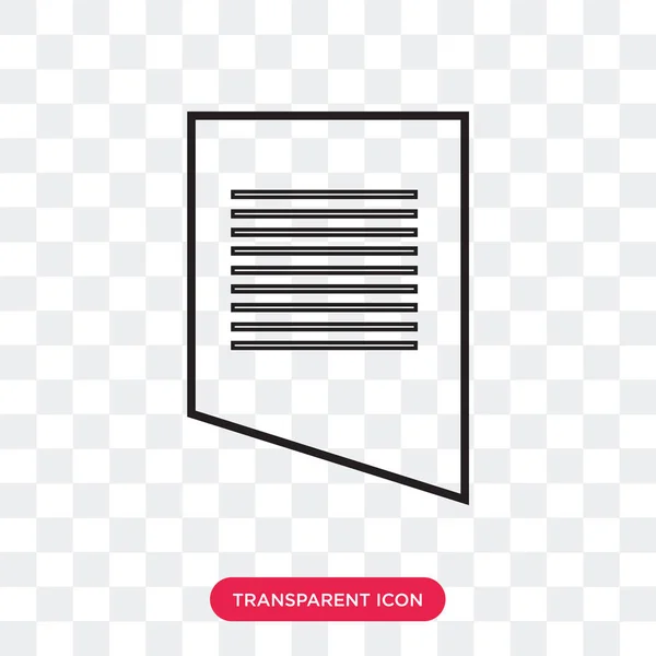 Paper vector icon isolated on transparent background, paper logo — Stock Vector