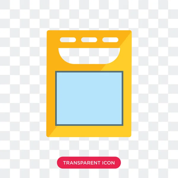 Spülmaschine Vektor-Symbol isoliert auf transparentem Hintergrund, Spülmaschine — Stockvektor