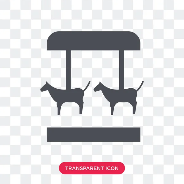 Merry go round vector icon isolated on transparent background, M — Stock Vector