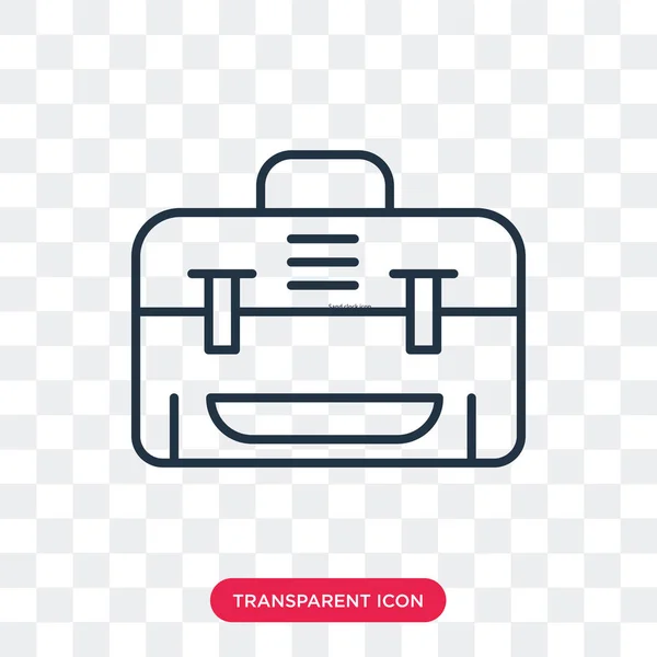 Иконка вектора портфеля изолирована на прозрачном фоне, дизайн логотипа портфеля — стоковый вектор