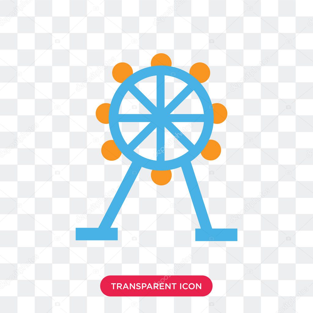 Amusement park vector icon isolated on transparent background, A