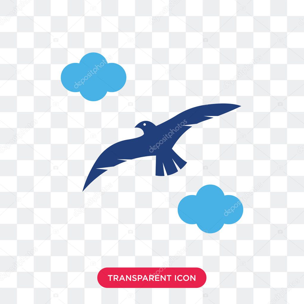 Dove vector icon isolated on transparent background, Dove logo concept
