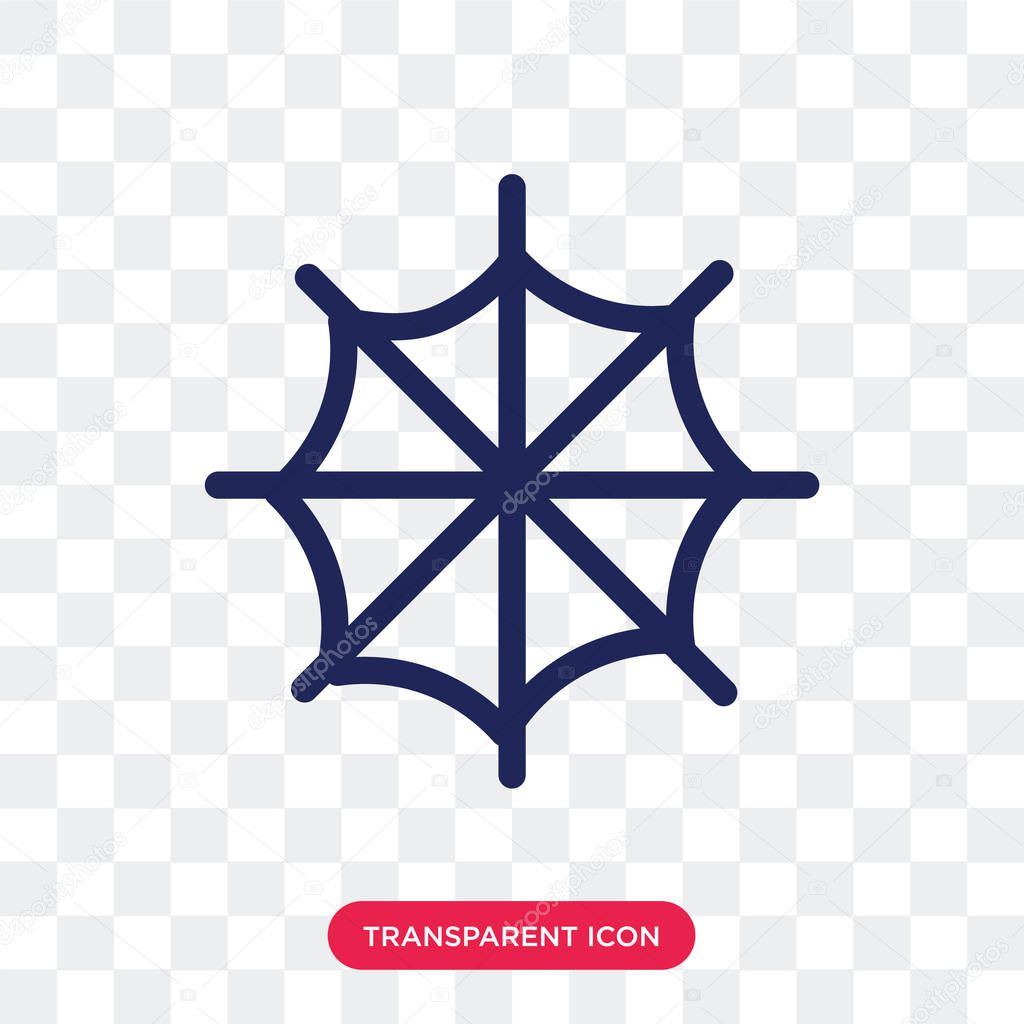 Cobweb vector icon isolated on transparent background, Cobweb lo