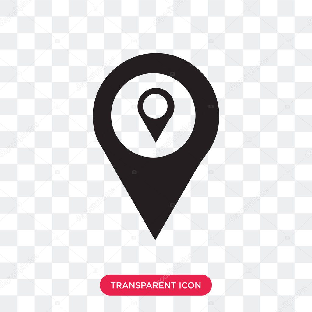 Gps vector icon isolated on transparent background, Gps logo des