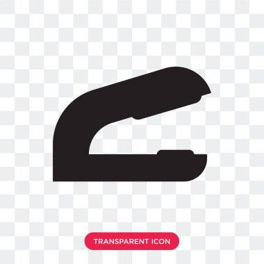 Saydam arka plan üzerinde zımba izole zımba vektör simgesi 