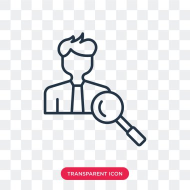 Saydam arka plan üzerinde arama logo tasarımı izole arama vektör simgesi