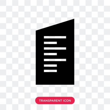 Saydam arka plan üzerinde belgelerine izole belge vektör simgesi