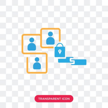 Saydam arka plan üzerinde Kullanıcı logosu d izole Kullanıcı vektör simgesi