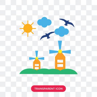 Saydam arka plan üzerinde Mill logosu d izole Mill vektör simgesi