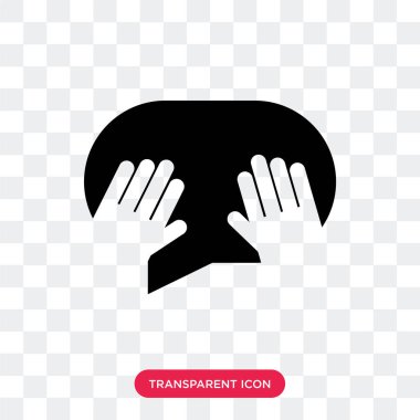 Saydam arka plan üzerinde çıktınız izole soru vektör simgesi