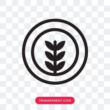 Saydam arka plan üzerinde bitki logo izole bitki vektör simgesi