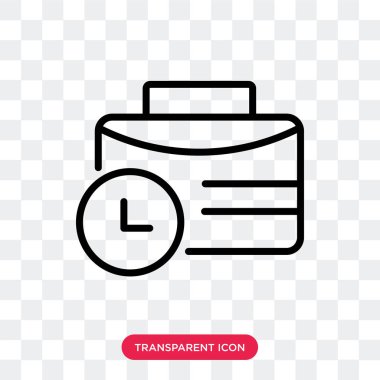 Evrak Çantası'nı vektör simge şeffaf arka plan üzerinde Briefc izole