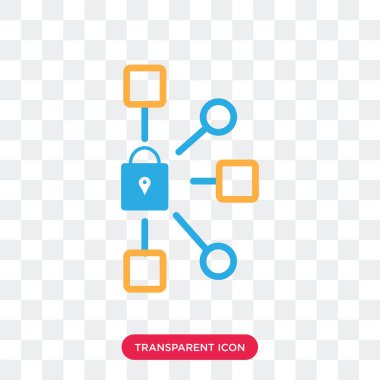 Saydam arka plan üzerinde asma kilit izole asma kilit vektör simgesi 