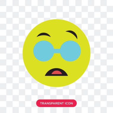 Saydam arka plan üzerinde serin logo d izole serin vektör simgesi