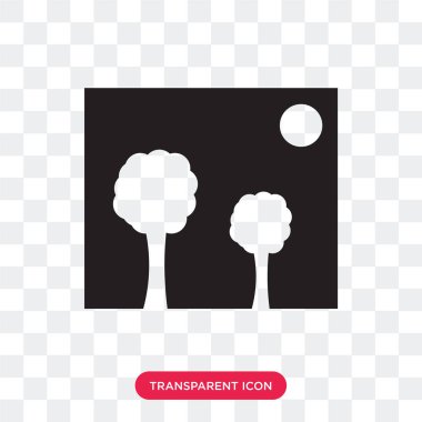 Saydam arka plan üzerinde resim izole resim vektör simgesi 