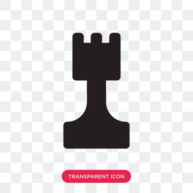 saydam arka plan üzerinde satranç logo izole satranç vektör simgesi