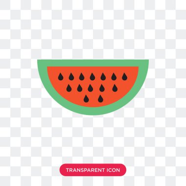 Saydam arka plan üzerinde su izole karpuz vektör simgesi