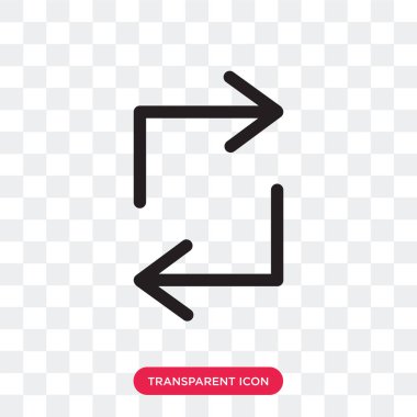 Saydam arka plan üzerinde Retweet izole retweet vektör simgesi 